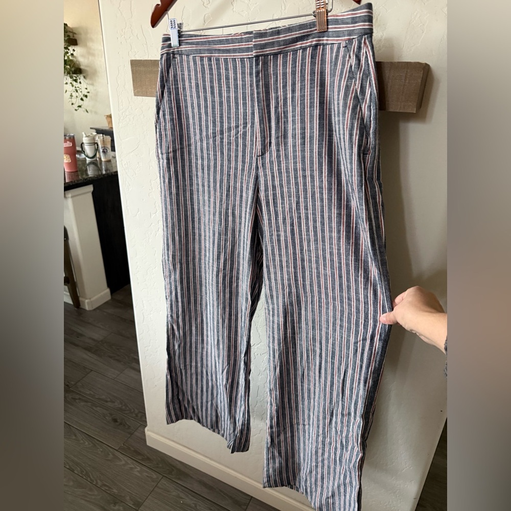Banana Republic|Wide leg Striped Women's pants,cotton blend•••size 12,boho style